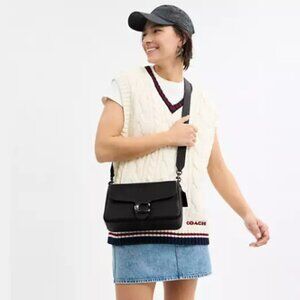 COACH Soft Tabby Shoulder Bag - pewter/black